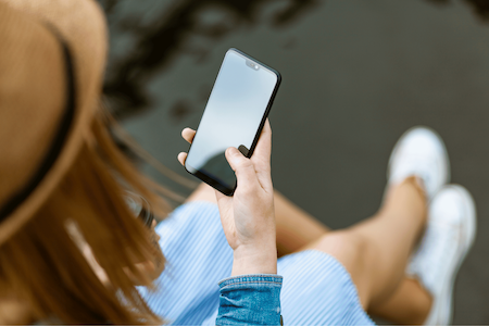 Girl on her phone